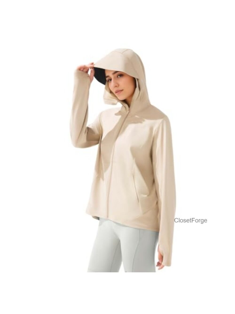 UPF 50+ Cooling Hooded Jacket Long Sleeve Lightweight Sun Protection Shirt